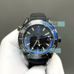 OVS Omega Seamaster Planet Ocean GMT Ceramic Deep Black Swiss Grade 8906 Watch 